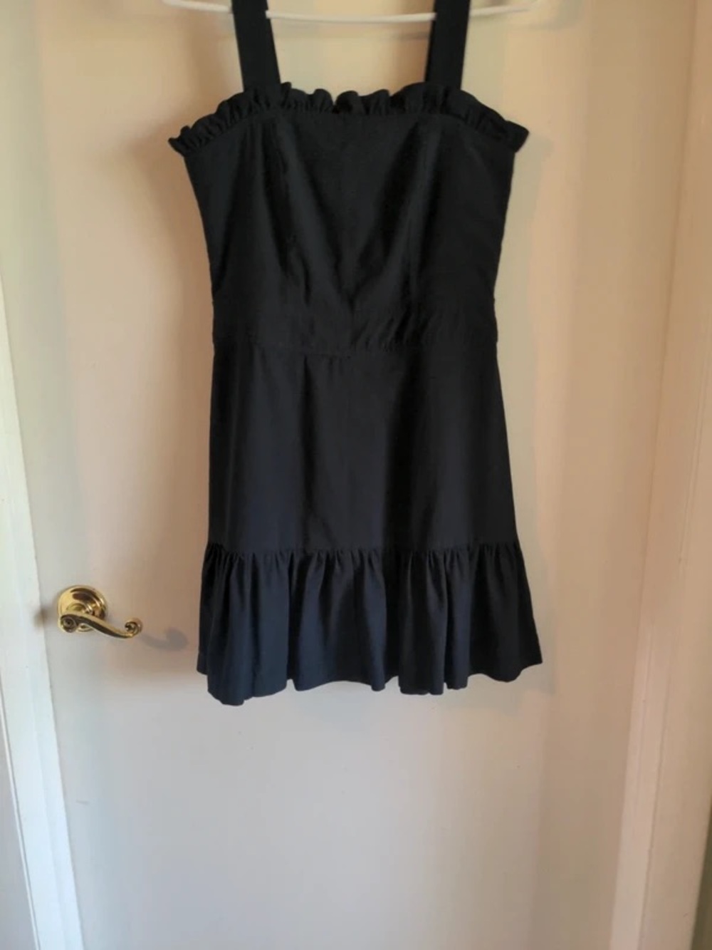 Black Ruffled Strap Sundress